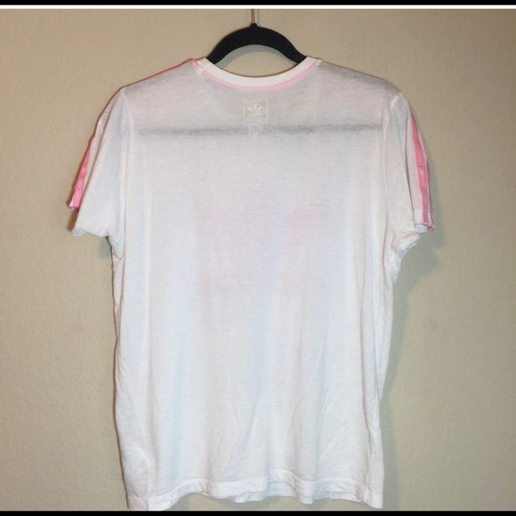 Kids large adidas pink trefoil with 3 stripe on arm - Picture 12 of 12